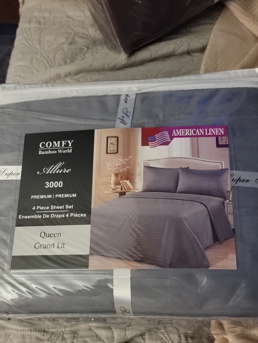 Allure 3000 Queen Sheet Set by Comfy - Gray